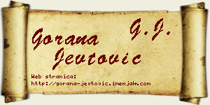 Gorana Jevtović vizit kartica